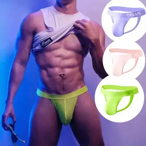 Men's Seamless Soft Modal Jockstraps Comfort Stretch Low Waist T-Back Underwear, Trendy Vibrant Colors Athletic Supporter