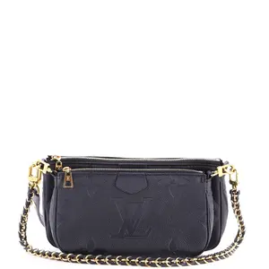 Pre-owned Louis Vuitton material Messenger Bags Multi Pochette Accessoires Monogram Empreinte Giant by Rebag