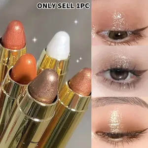 Long-lasting long-lasting shining eyeshadow pen, single-pack waterproof glitter and matte eyeshadow pen, high saturation eyeshadow stick, colorful eye makeup products, beauty supplies