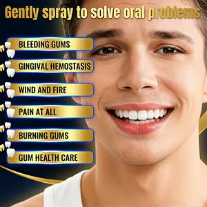 Multi-Effect Oral Fresh Spray with Peppermint Extract Mild Antibacterial Soothing Discomfort Portable Mist for Healthy Gums and Teeth