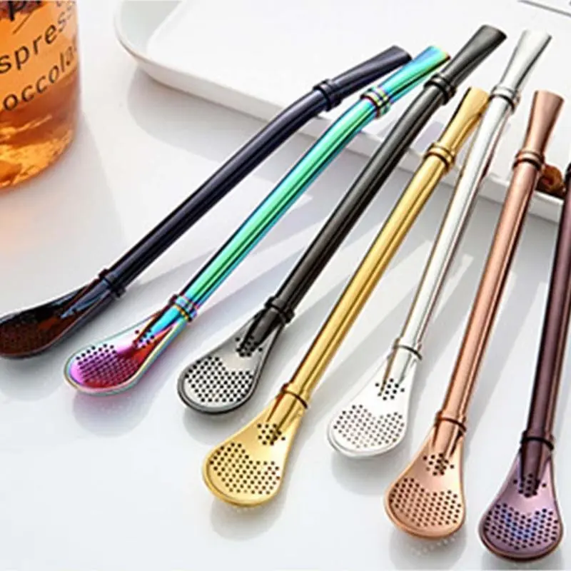 Metal Bar Reusable Stainless Steel Drinking Straw, Eco-Friendly - 1 Piece Drinkware Tea