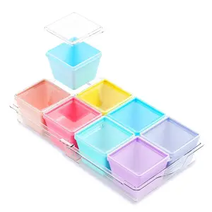 Micebay BPA-Free Silicone Freezer Molds with Base, Individual 8-Pack 1-Cup Portion Soup Cubes Freezer Tray with Lids for Food Storage, Oven & Dishwasher Safe, Silicone Freezer Containers for Meal Pre
