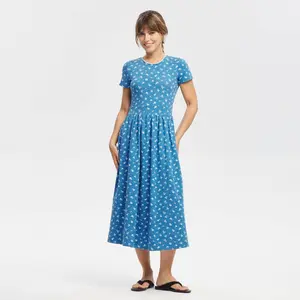 Women's Short Sleeve Lace Trim Knit Dress - Universal Thread