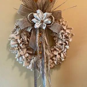 Burlap rag wreath