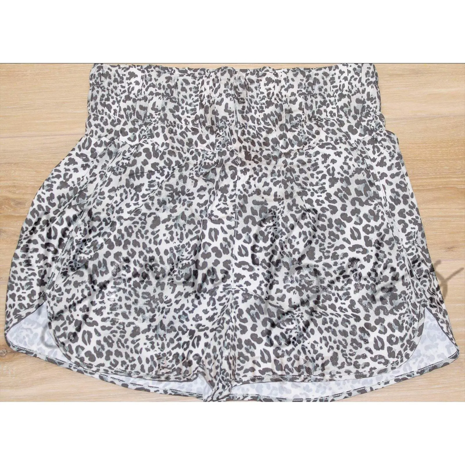 Snow Leopard Print Active Wear Shorts