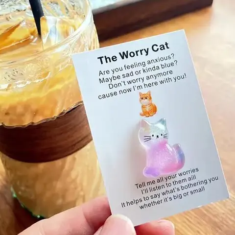 1pc Inspirational Pocket Hug Card With Uplifting Message Fun Emotional Support Cat , Perfect For Anyone In Need Of Encouragement  Ideal Gift For Family & Friends On Holidays And Gatherings
