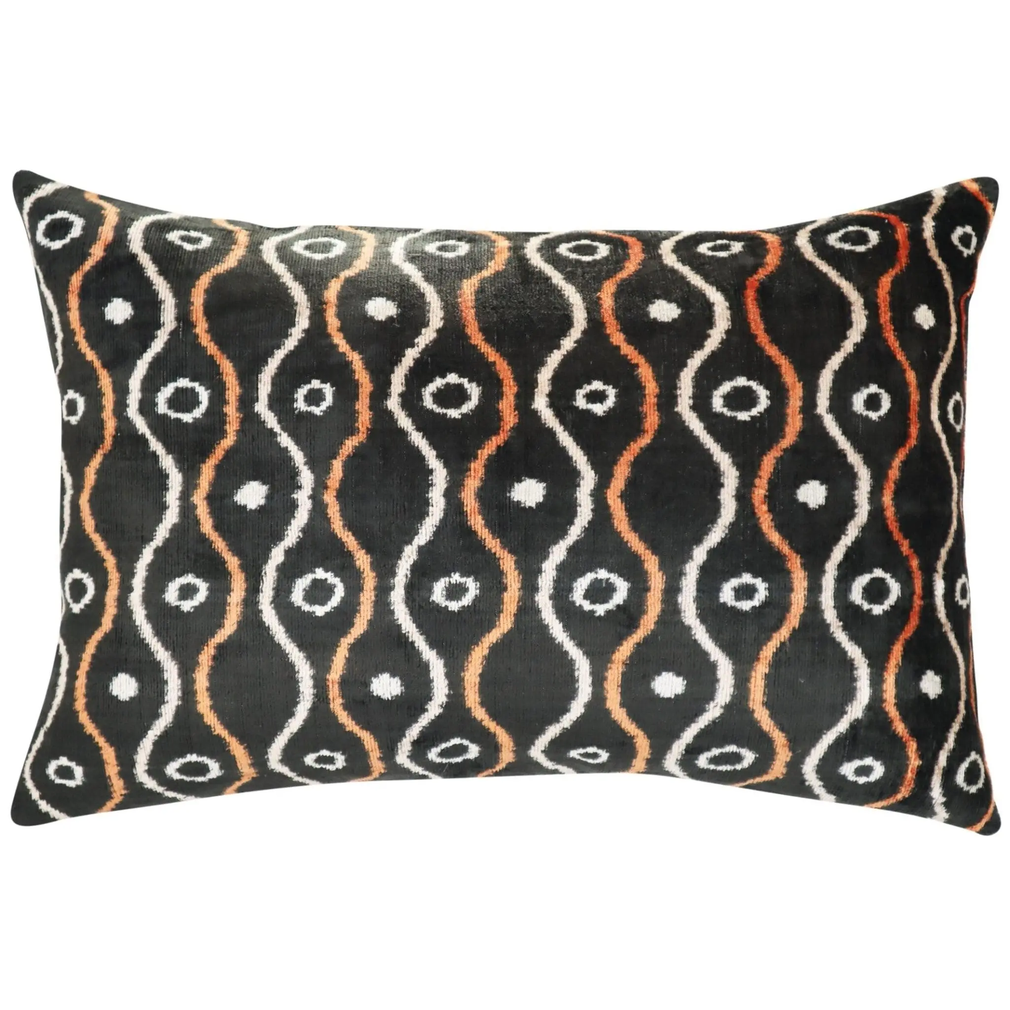 Canvello Handmade Luxury Gold Black Pillow with Down Insert - 16x24 in