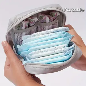 1pc Water-Resistant Feminine Product Pouch - Portable Period Kit Bag with Discreet Sanitary Napkin Storage, Menstrual Cup Pouch