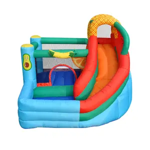 Jumping Dear Inflatable Bounce House with Slides, Climbing for Kids Outdoor and Indoor Backyard Fruit Theme With Blower