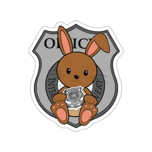 Officer Badge Bunny Dirty Sticker