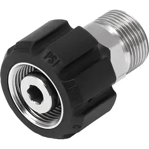 Washer Adapter, etric 22 15 Feale Thread to 22 14  Fitting, Stainless Steel, 4500 PSI