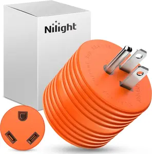 Nilight 15 to 30 Amp RV Power Adapter 110 Volt Heavy Duty Plug 5-15P to TT-30R 15A Male Plugs to 30A Female Receptacle for Generator Camper Caravan Electrical Converter