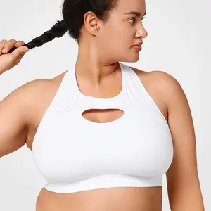 Yvette High-Support Padded Running Bra with Contoured Fit and Hollow Out Panels