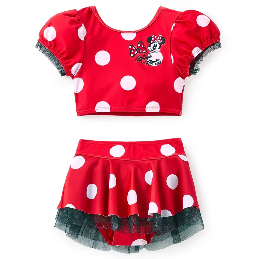 Disney Store Minnie Mouse Deluxe Swimsuit for Girls – Three-Piece Disney Store Minnie Mouse Deluxe Swimsuit for Girls – Three-Piece
