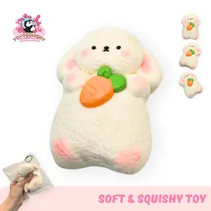 YOYOSQUISHY Hugging Bunny Taba Squishy Toy Handmade Food-Grade Silicone Slow Rebound Stress Reliever Soft Muddy Texture