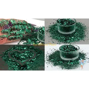 FOREST GREEN drk green Metallic Glitter Mix Fun Loose Glitter for Hobbies, Crafts and More- Resin, Resin art, Nail Art, Face Body and Hair art, Clay art, and other Hobbies