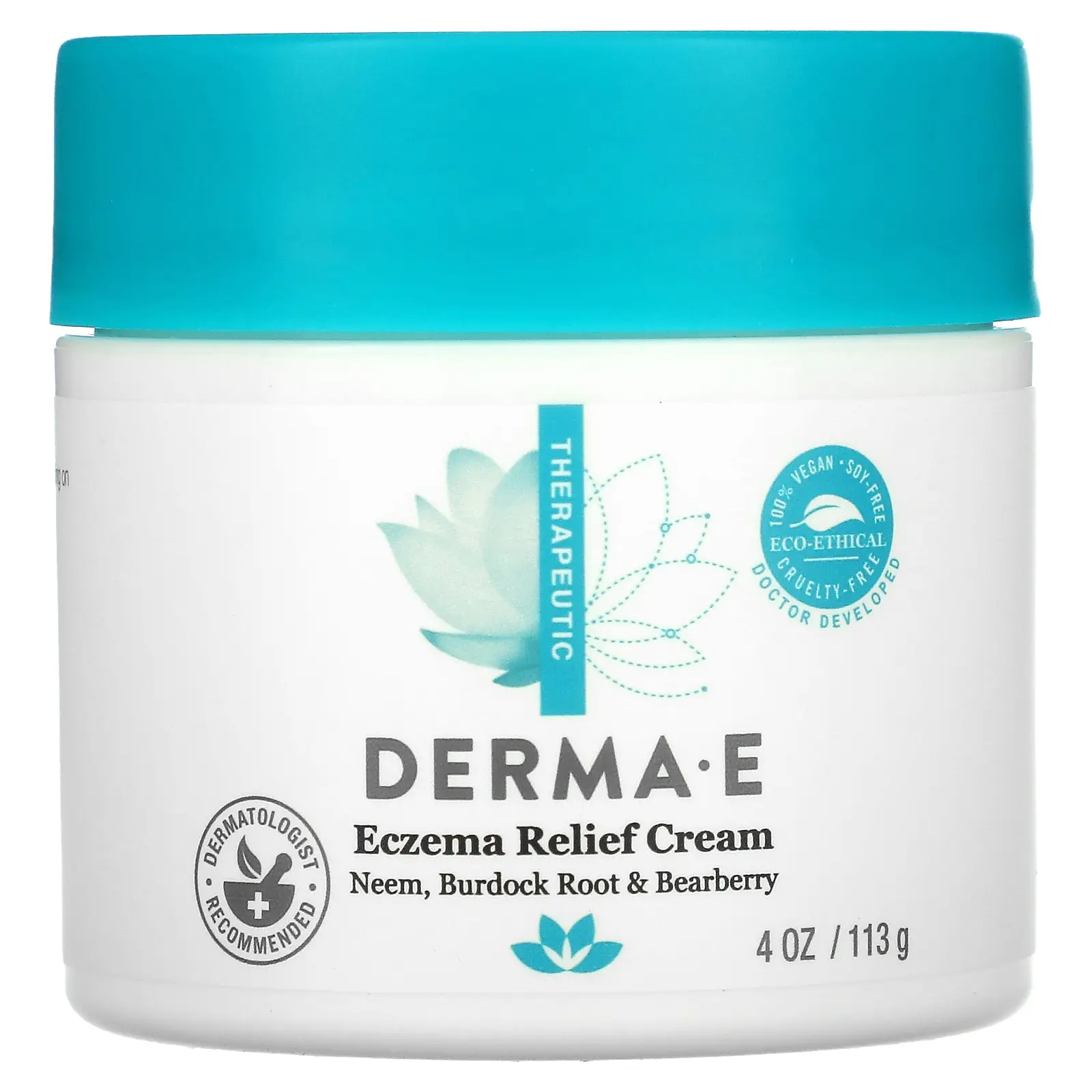 DERMA E Eczema Relief Cream, 4 oz (113 g)