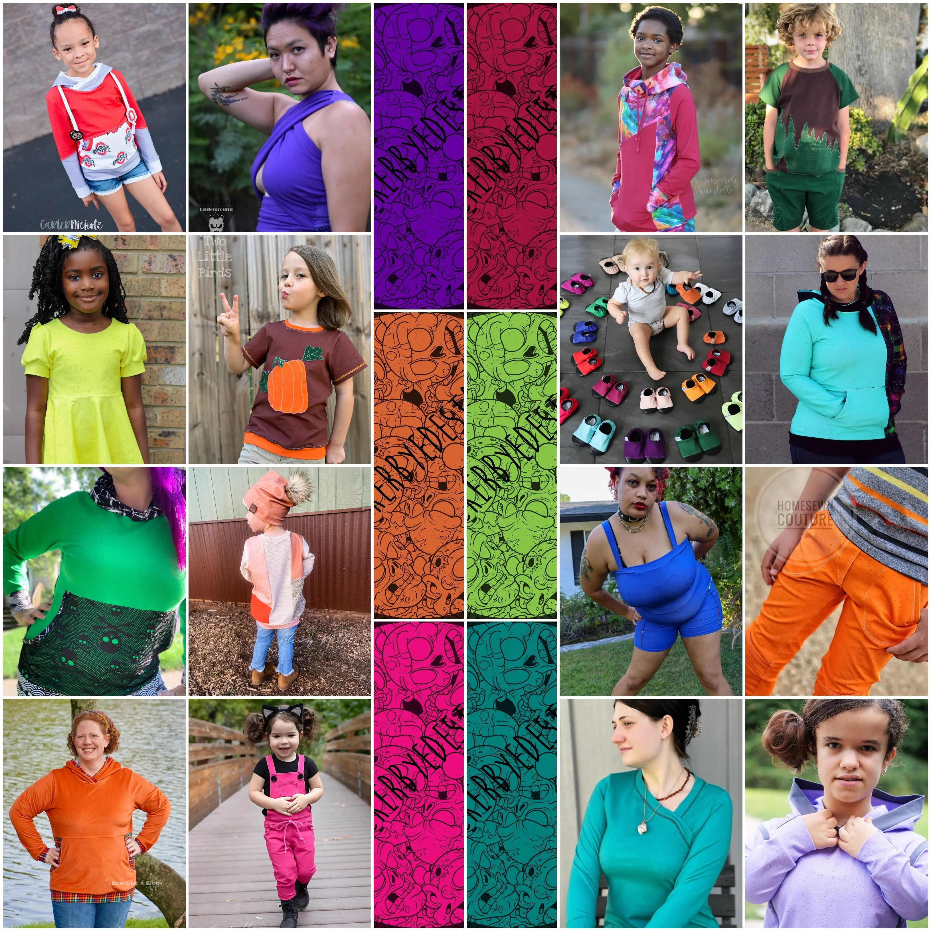 Bamboo Lycra - Gritty Zombies and Solids - Retail Fabric