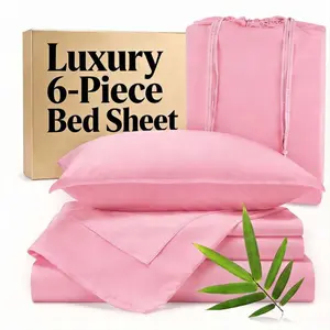 Cosybay Sheets Set Summer Green Twin/ Twin Xl/Full/Queen/King Size, 6pcs Bed Cooling Sheets Set Include 1 Flat Sheet & 1 Fitted Sheet & 4 Pillowcases, Cooling Sleep for Hot Summer Nights, Wrinkle-Free, Luxury Hotel-Style Aesthetic, Father's Day Gift