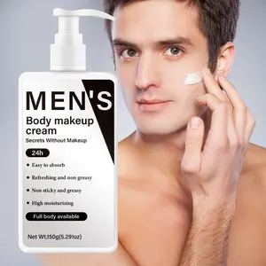 Men's Body Primer, Natural Glow, Full-Body Use, Lightweight Moisturizing, Non-Greasy, Even Skin Tone, Bare-Look Finish, Lightweight Body Makeup