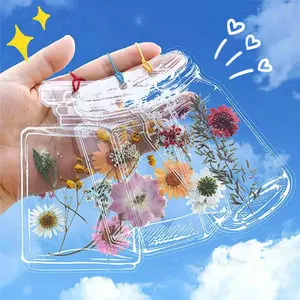 Handmade DIY Bookmark Kit — Transparent Plant Specimen & Dried Flower Labels for Glass Bottles
