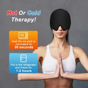 Fairy Wind Lace Gel Cap Reusable Hot Cold Compress for Migraine Eye Strain Insomnia Relief Super Soft Head Sleep Patches Sleeping Mask Collagen