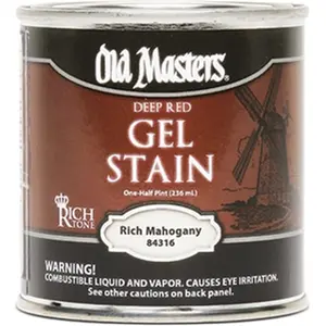 Old Masters 84316 0.5 Pint. Deep Red Rich Mahogany Gel Stain