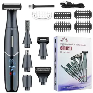 6 in 1 Electric Hair Removal Tool, Body Shaving Tool, Personal Grooming Tool, Nose Hair Trimmer, Versatile and Convenient Hair Removal Tool