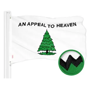 G128 An Appeal to Heaven Flag | 3x5 Ft | ToughWeave Series Embroidered 300D Polyester | Historical Flag, Embroidered Design, Indoor/Outdoor, Brass Grommets