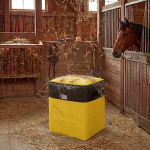 Summervibes Extra-large 48.87gal Capacity,A Professional Hay Storage Bag Suitable for Transporting, Feeding, Storing, and Packing Dried Hay. Features a Reinforced Handle and Zipper Design, Specially Designed for Farmers. This Dedicated