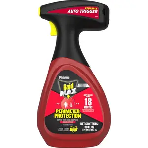 Raids Max Perimeter Protection, Outdoor Perimeter Protection Spray 30 fl oz, Multi Insect Barrier Formula for Home, Yard and Garden Areas, Long Lasting Protective Coverage