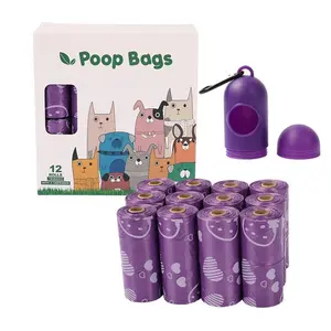 FurRush Eco Friendly Biodegradable Pet Poop Bag Dispenser Outdoor Dog Waste Poop Bags for Walking Pick Up Poop Decomposable Dog Poop Bags Refill