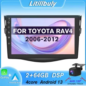 Car stereo for Toyota RAV 4 2006-2012 touch screen has Android Auto Wireless Carplay, Bluetooth WIFI supports GPS Navigation