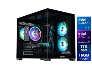 ABS Flux II Aqua Gaming PC - Windows 11 - Intel Core 5 120 - Arc A750 8GB - 16GB DDR4 3200 - 1TB M.2 SSD