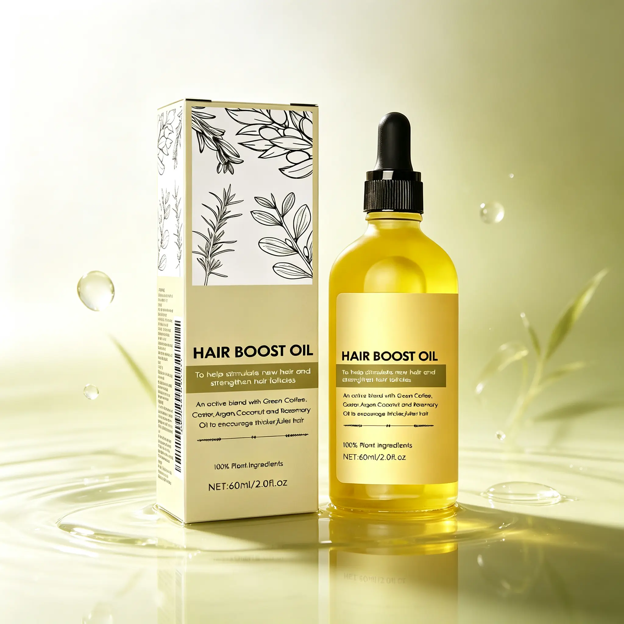 Nourishing Hair Oil 60ml – Plant-Based Oil Blend for Healthier-Looking, Soft Hair