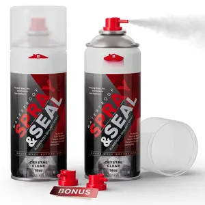 Seal Spray - Rubber  Spray with Less-Drip Formula -  Rubber  Sealant -  RV, Roof, Gutter Sealant Solution - Pack of 2 (14 oz Each, Clear)