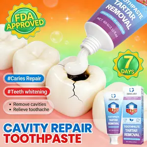 ZKRICARO Anti-Cavity Toothpaste - FDA certified, strengthens tooth enamel, removes plaque and tartar, repairs cavities, and whitens teeth.
