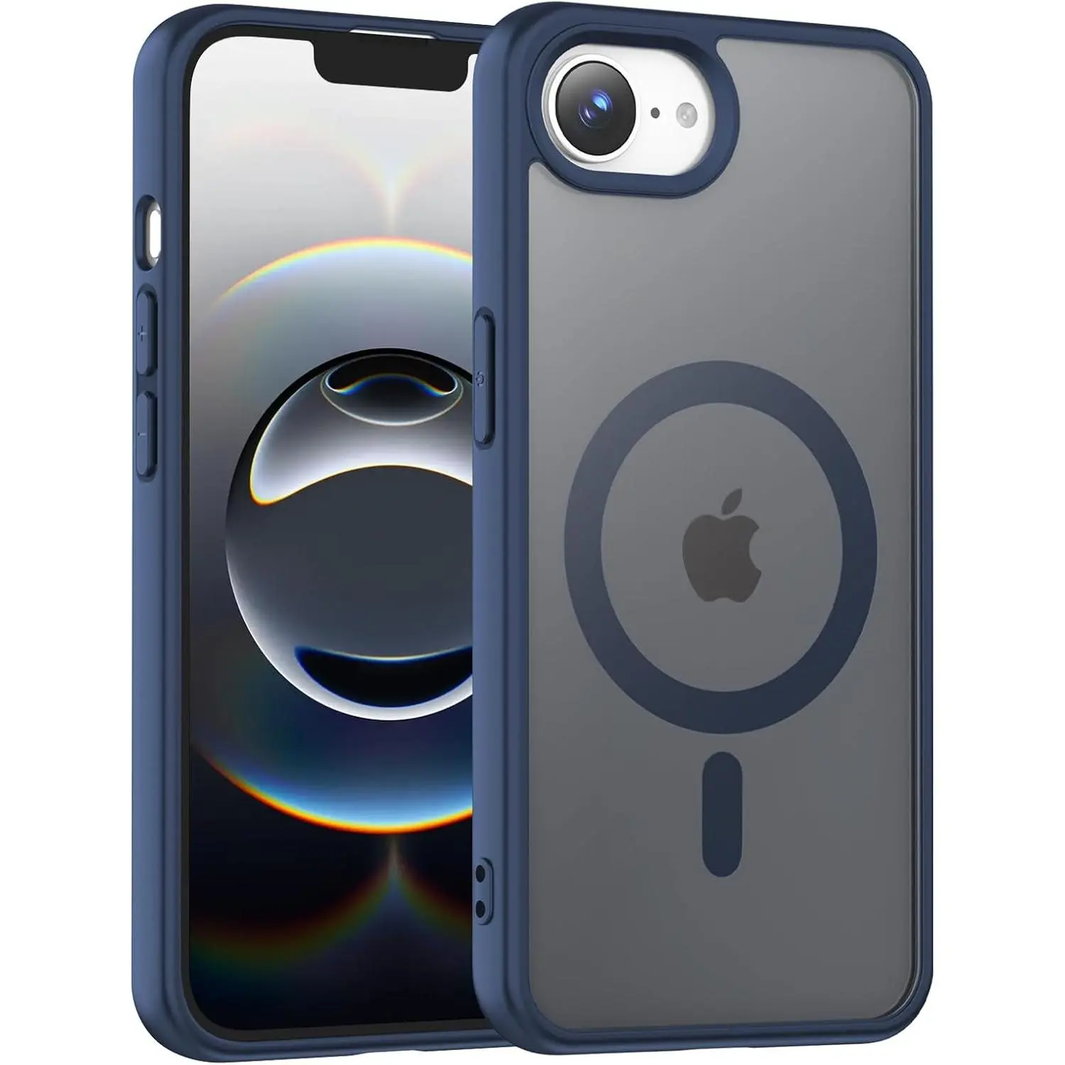 for iPhone 16 Plus Case Clear with Screen Protector, Compatible with Magsafe, Anti-Yellowing, Military-Grade Protection, Shockproof Slim Magnetic Phone Case Cover, Transparent