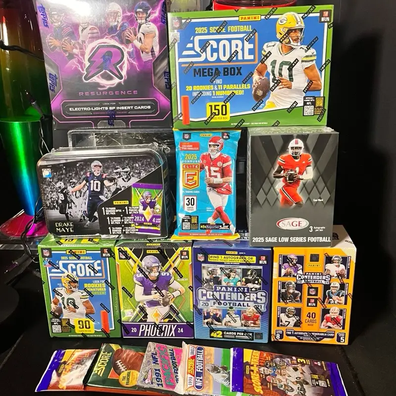 Football Boxes and Packs for Building Your Collection - Sports Packs with Various Cards and Collectibles - PYT Break Megas Blasters