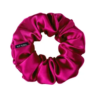 Raspberry Skinny Scrunchie – 100% Pure Mulberry Silk, Perfect for All Hair Types