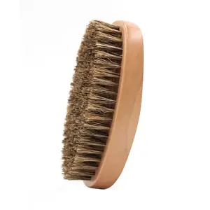 Fur Boar Bristle Beard Brush Wave Hair Brush Shaving Brush Barber Comb Men Mustache Styling Combs Professional Barber Accessory