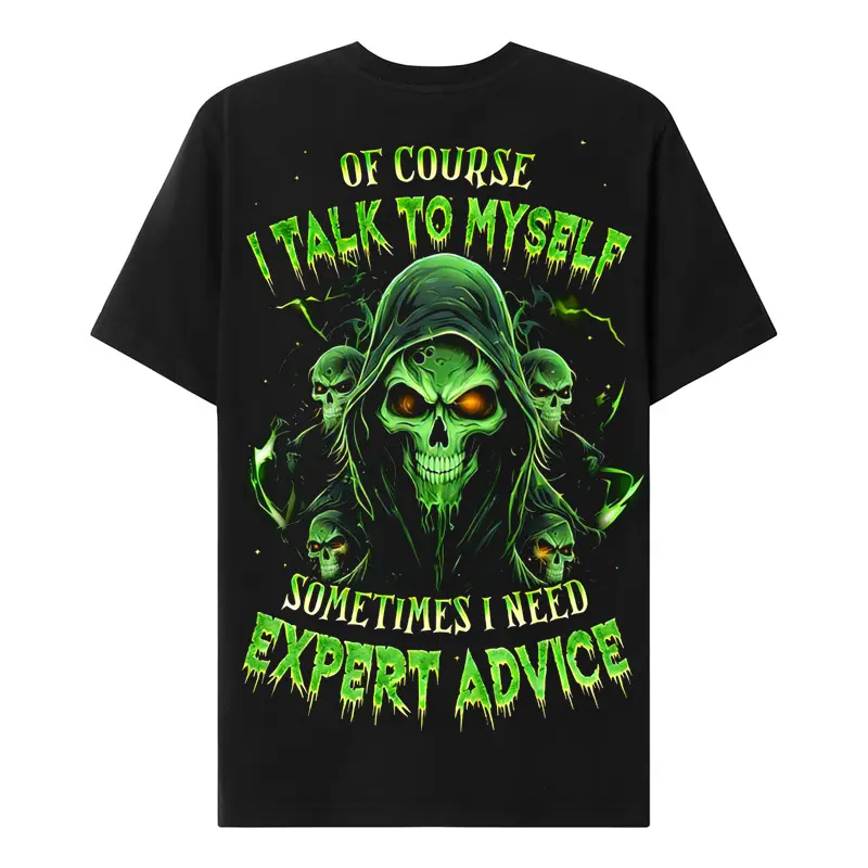 Chaosmoda Generation X Of Course I Talk To Myself Sometimes I Need Expert Advice Custom Year Skull T-shirt