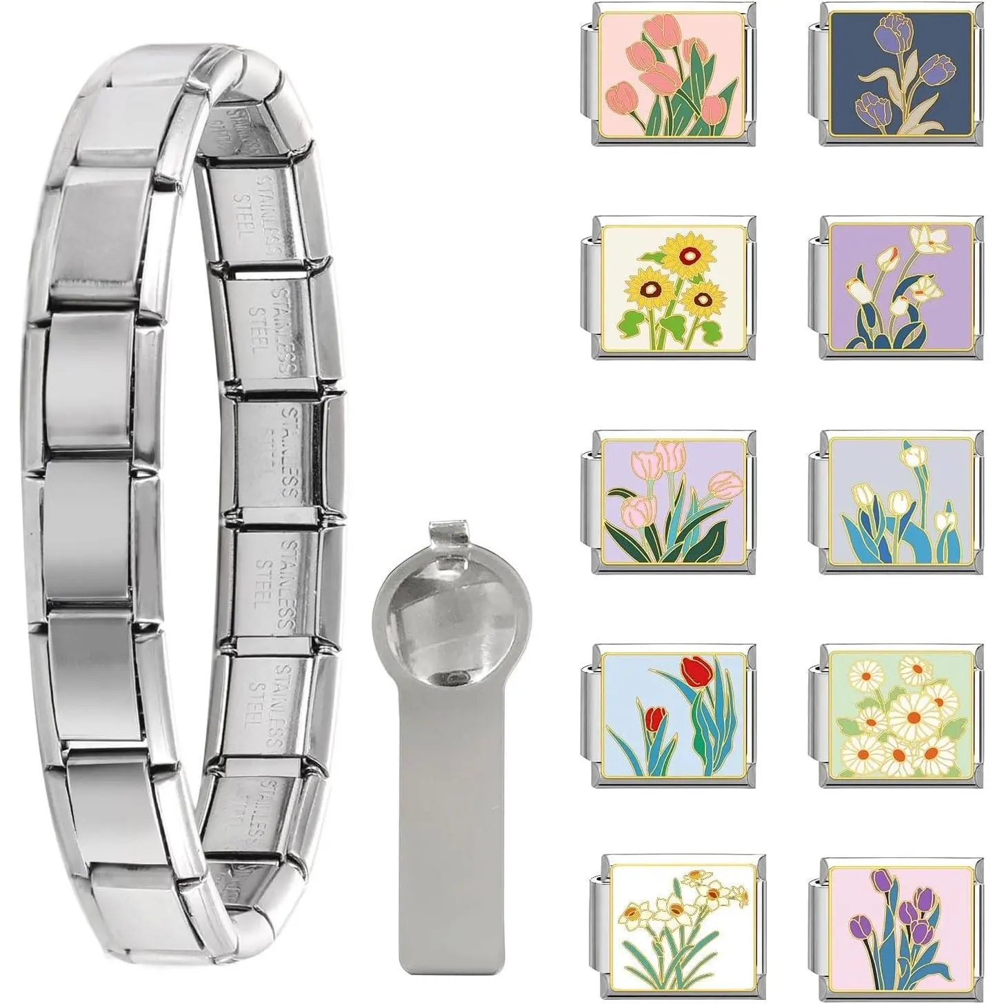 Italian Charms Set - 10mm*9mm Charm Bracelet, Love Fruit Cake Pendant