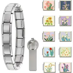 Italian Charms Set - 10mm*9mm Charm Bracelet, Love Fruit Cake Pendant