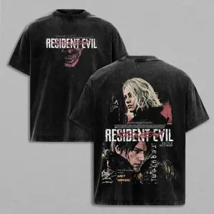 Resident Evil Requiem RE9 Leon S Kennedy horror Graphic Tee Streetwear T-Shirt