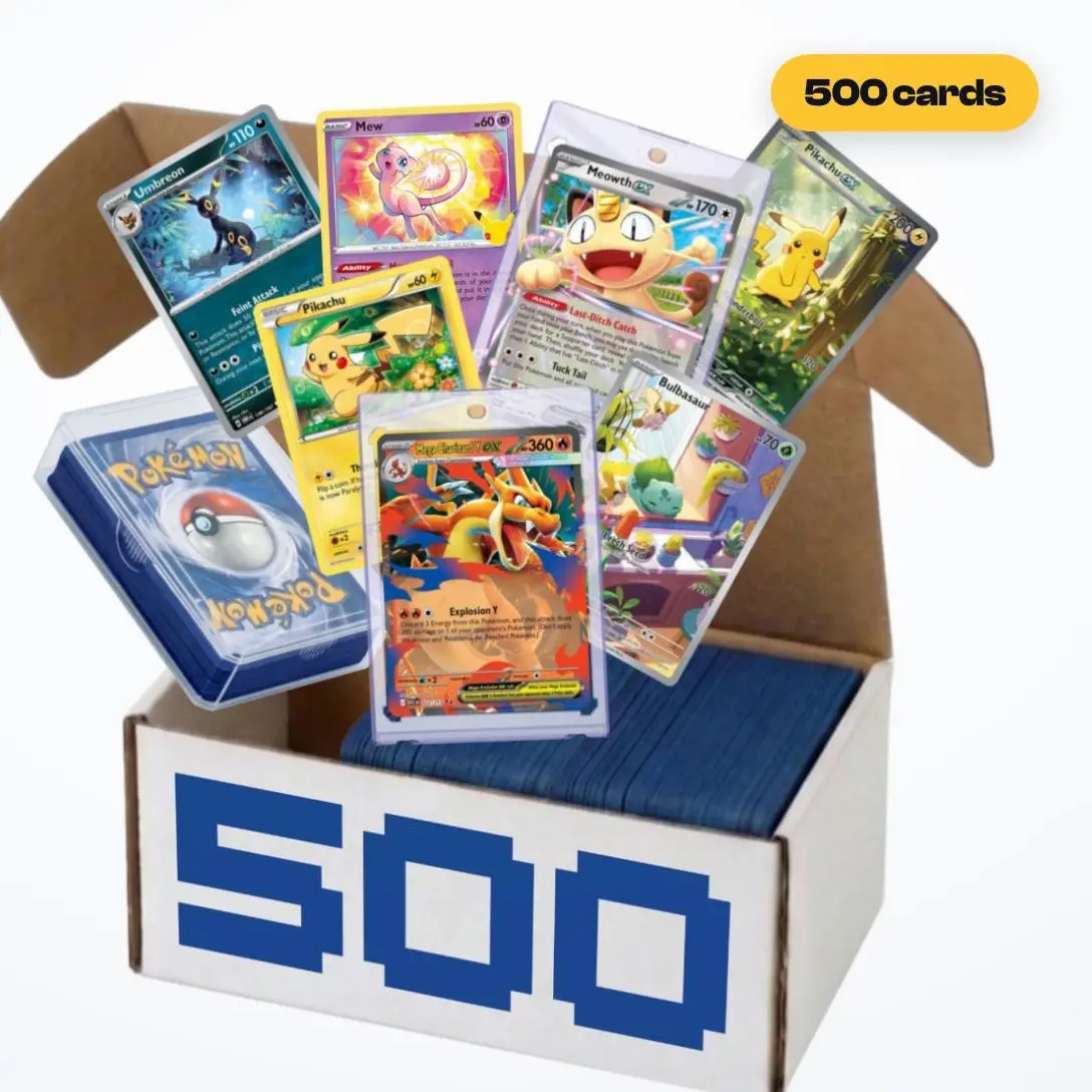 [500]+ Pokemon TCG Card Bulk Lot: Commons/Uncommons/Rares + [25] Bonus Holos