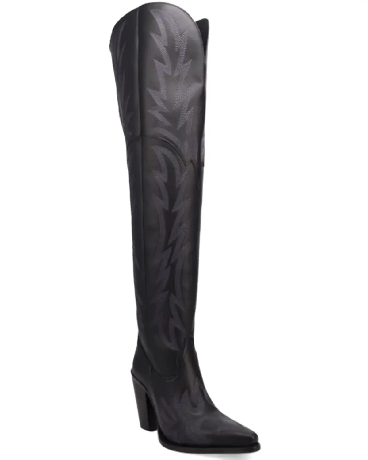 Dingo Women's Women'S Diva Over The Knee Tall Western Boot Snip Toe - Di2252-Blk