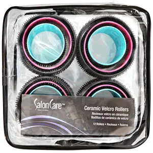 Salon Care Ceramic Hook and Loop Fasteners Rollers