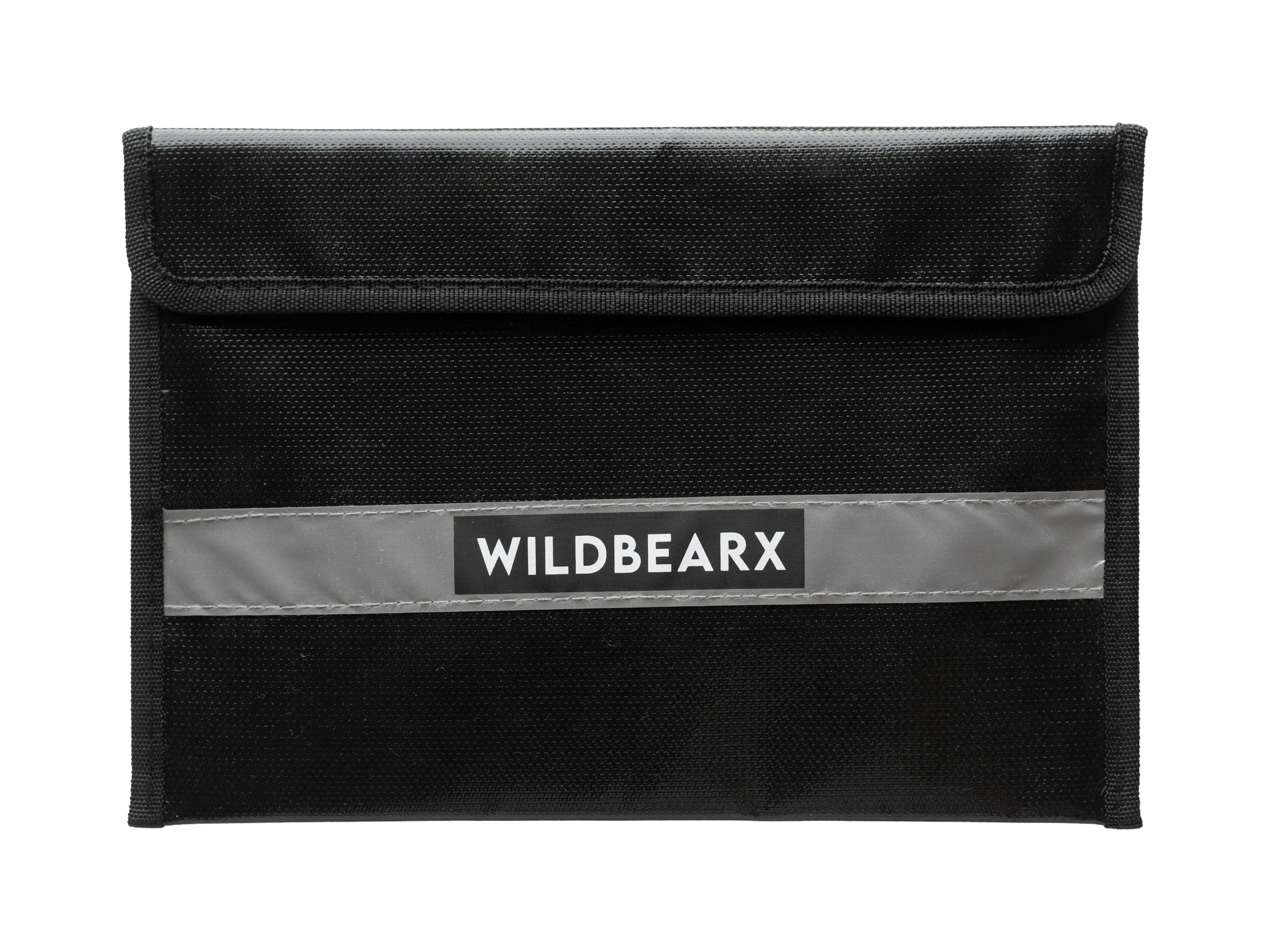 WildBearX Fireproof and Waterproof Document Bag – Large Capacity Fire Resistant Safe Storage Pouch with Zipper for Documents, Cash, Money, Passport, Files & Valuables – Home & Office Safety Bag