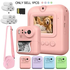 Portable Instant Printing Camera, Selfie Camera, Digital Camera, 8X Zoom, 1080P HD Lens Taking Photo, Recording Video for Kids Ages 3-10, Perfect Christmas Gifts, Camera Equipped with 3 rolls of photo printing paper